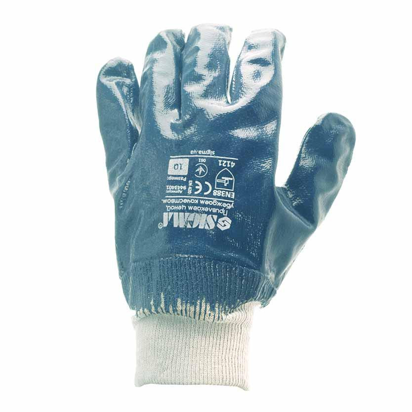 Трикотажные перчатки с нитриловым покрытием SIGMA (9443401) Ровно - изображение 6