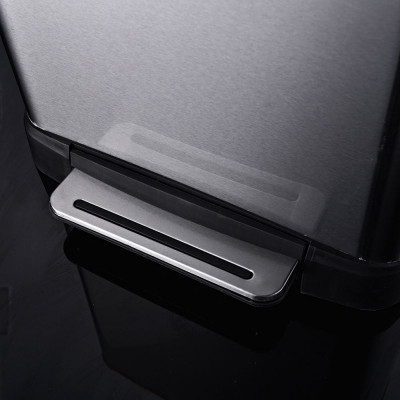 Контейнер для сміття JAH з педаллю і внутрішнім відром срібний металік 30 л (6311) Вінниця - фото 8