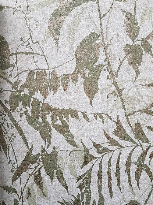 Шпалери вінілові на флізеліні AS creation Metropolitan stories By Time 0,53х10 листя гілки золотисті зелені Київ - фото 2
