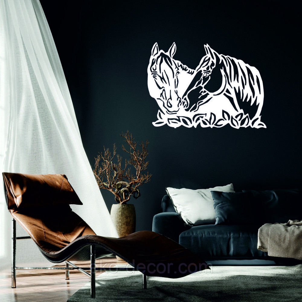 Декоративное настенное Панно «Коні»  Декор на стену 90*66 см, Белый Киев - изображение 1