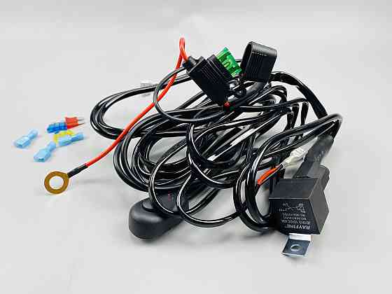 Комплект проводки для будь-яких led фар і led bar в зборі 0-30A 3 м кабель пульт з джгутом реле запобіжники Мукачево
