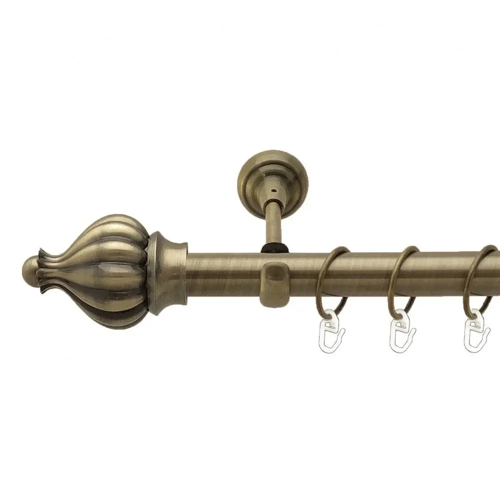 Карниз Orvit Таджа металевий однорядний відкритий Антик 25 мм 160 см (4224022) Львів - фото 1