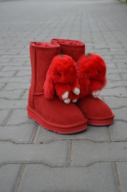 Violeta Угги жіночі Violeta 36-54 червоні (зима, замша натуральна) (1718) 40, червоні Коломия - фото 1