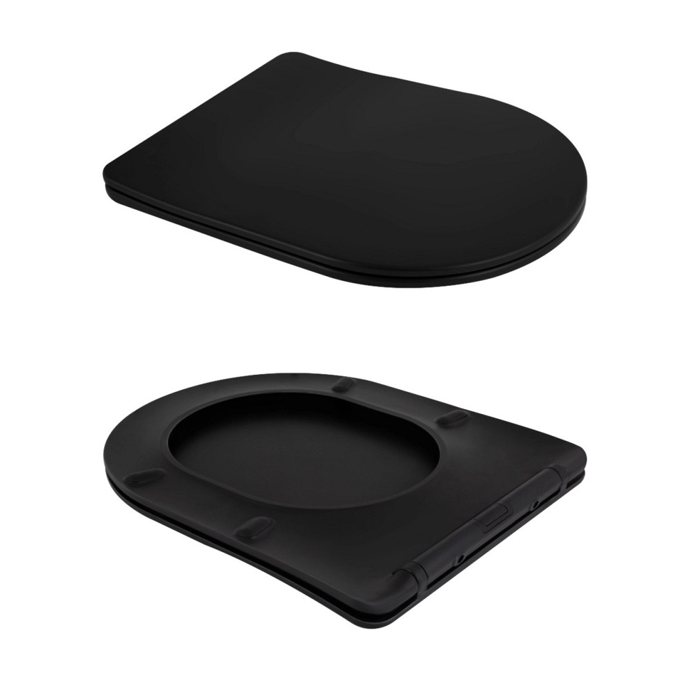 Унитаз подвесной Qtap Scorpio Ultra Quiet с сиденьем с сиденьем Soft-Close MATT BLACK QT14332380AMB Киев - изображение 8