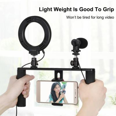 Набор блогера Puluz 4in1 (ring light, mount, phone holder, microphone) (PKT3028) Винница - изображение 3