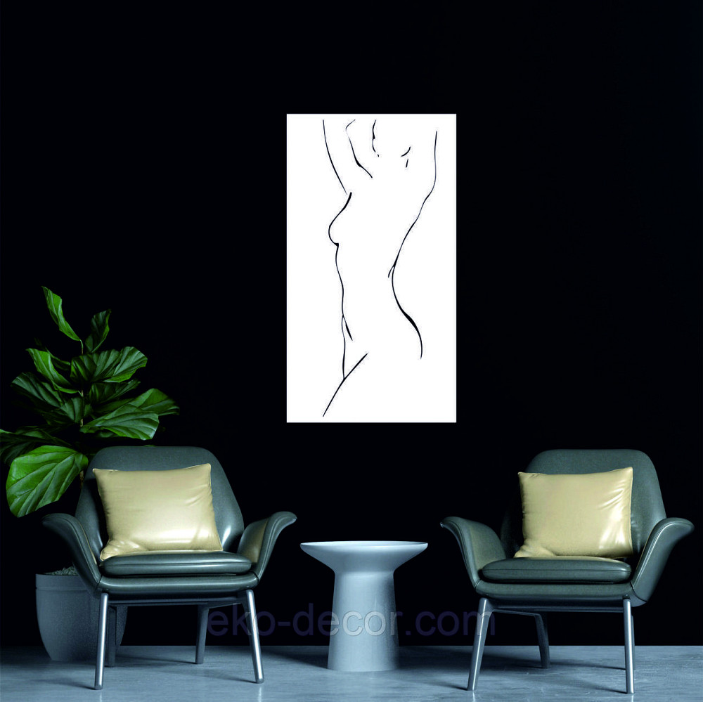 Декоративне настінне Панно «Силует жінки», Декор на стіну Київ - фото 4