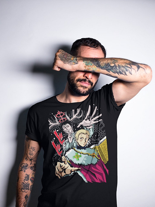 Футболка аниме Чёрный клевер оверсайз (S/M/L) Черний AnimeJ0271 Днепр - изображение 4