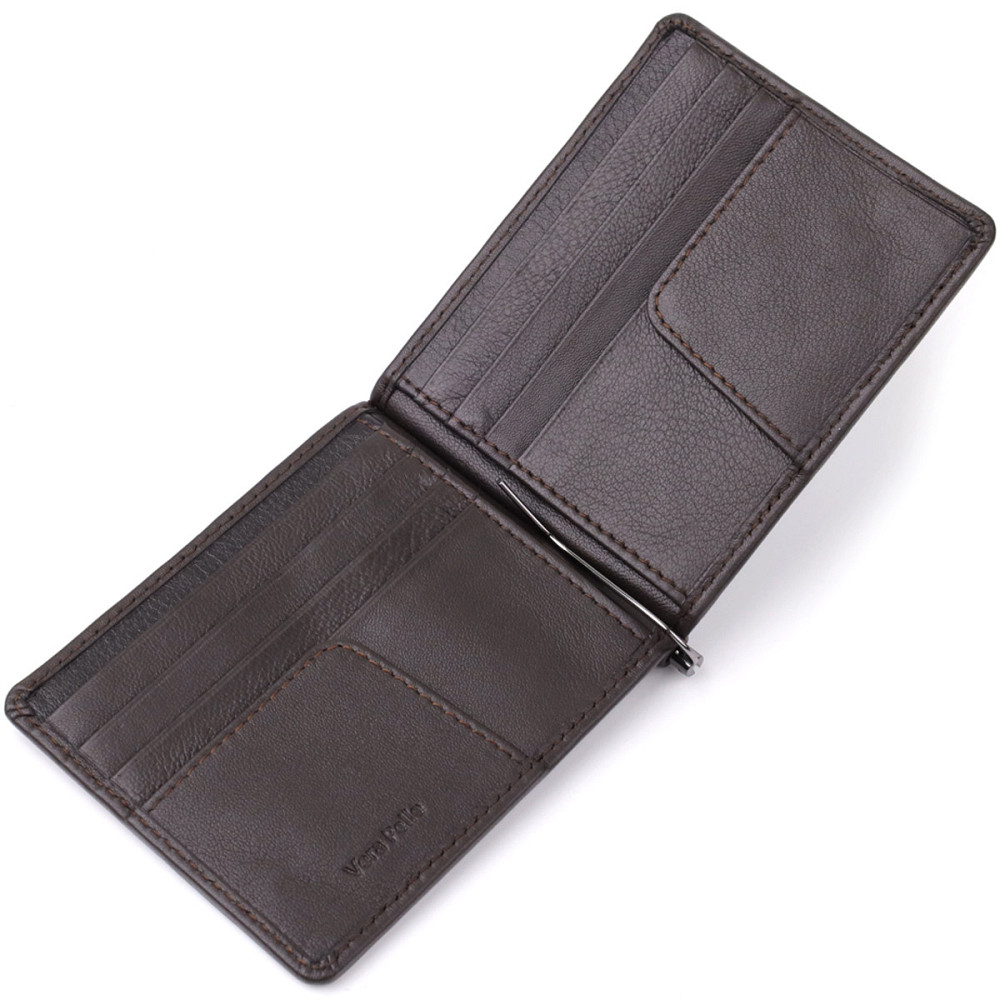 Стильний затискач для грошей з м'якої натуральної шкіри Tony Perotti 20847_1 (5000 moro) Коричневий Київ - фото 6