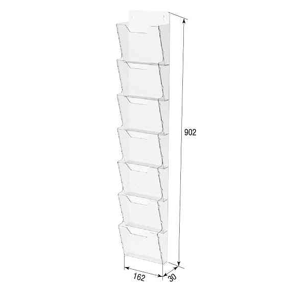 Кишеня буклетниця EKOSTAR А5 7 ярусний вертикальний Київ