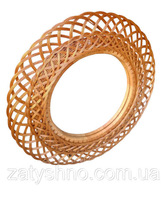 Дзеркало плетене кругле з лози Київ - фото 1