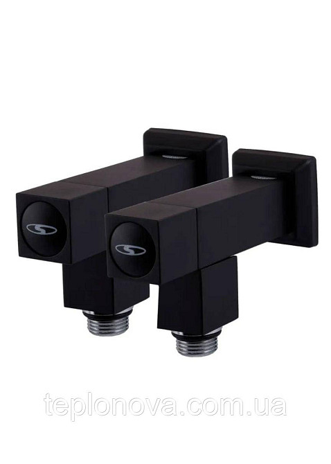 Крани Чорні для рушникосушки LUX Solomon 1/2" Black LUX Чернівці - фото 3