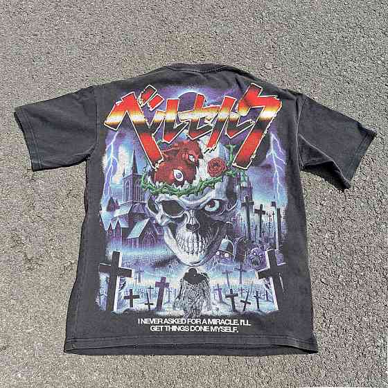 Футболка мужская с принтом аниме Берсерк Аниме Гутс Доубле оверсайз (S/M/L) Черний Днепр