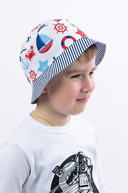 Панамка детская для девочки,розовая,100% хлопок, материал коттон, белая, летняя шапочка Крохатушка одяг 48 Киев - изображение 1