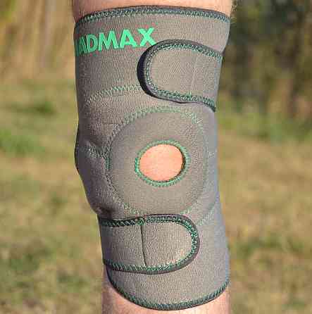 Наколінник MadMax MFA-295 Zahoprene Universal Knee Support Dark Grey/Green (1шт.) Луцк