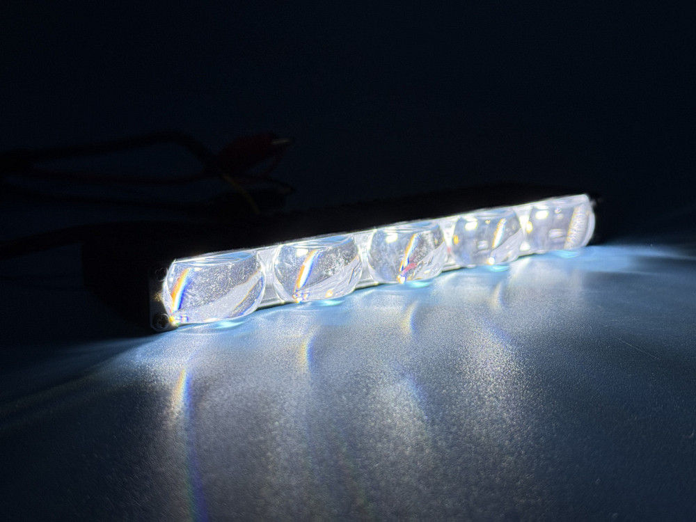 Фара рабочего света LED однорядная 160 мм SPOT — 10 диодов с линзой (Белый + Желтый свет), четкая СТГ Харьков - изображение 2