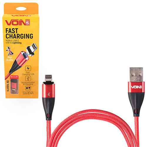 Кабель магнітний VL-6101L RD USB-Lightning 3А, 1m, red (швидка зарядка/передача даних) Вінниця