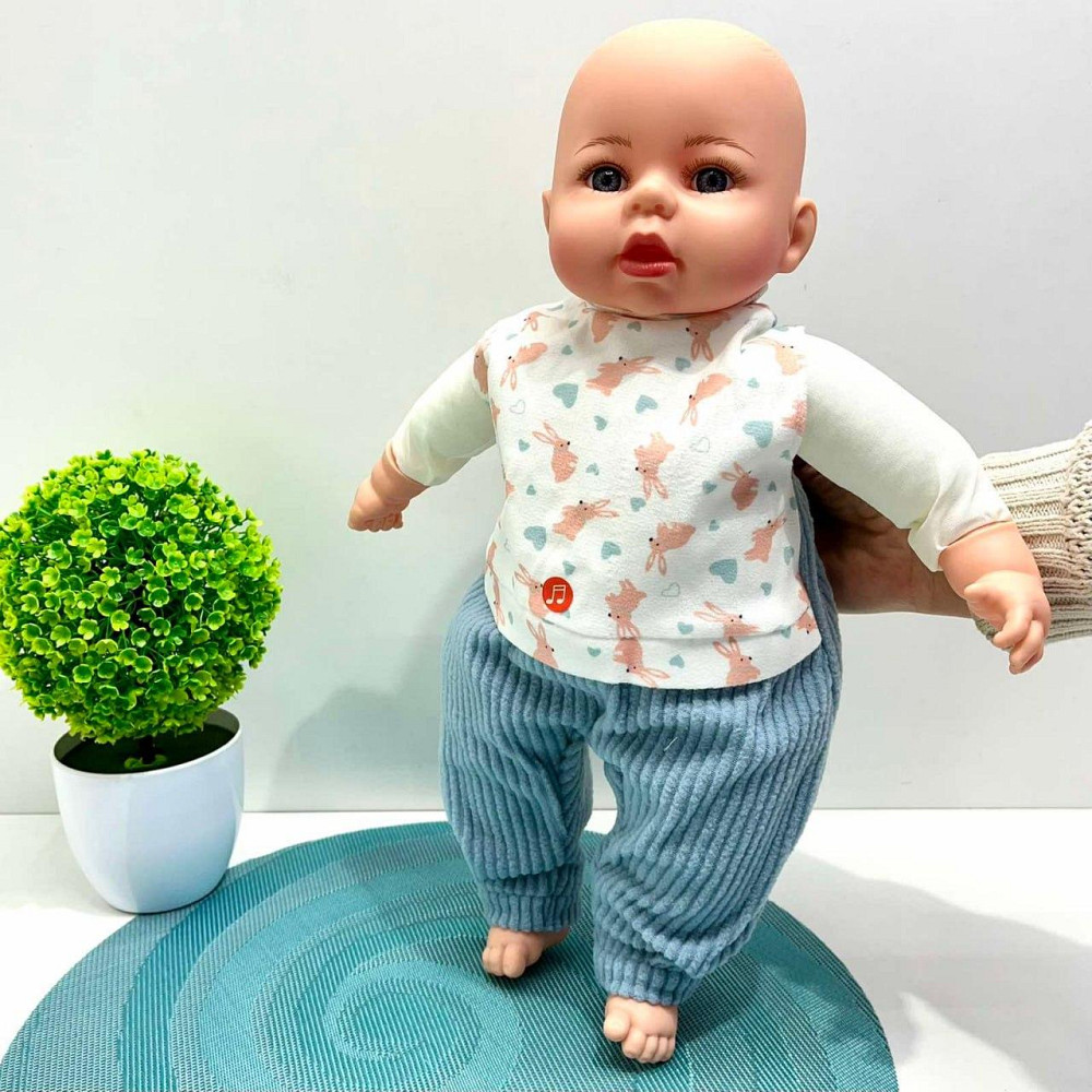 Лялька-пупс м'яконабивна з соскою та звуковими ефектами рус 44см Вид 2 (M 5924 І UA) Чернігів - фото 5