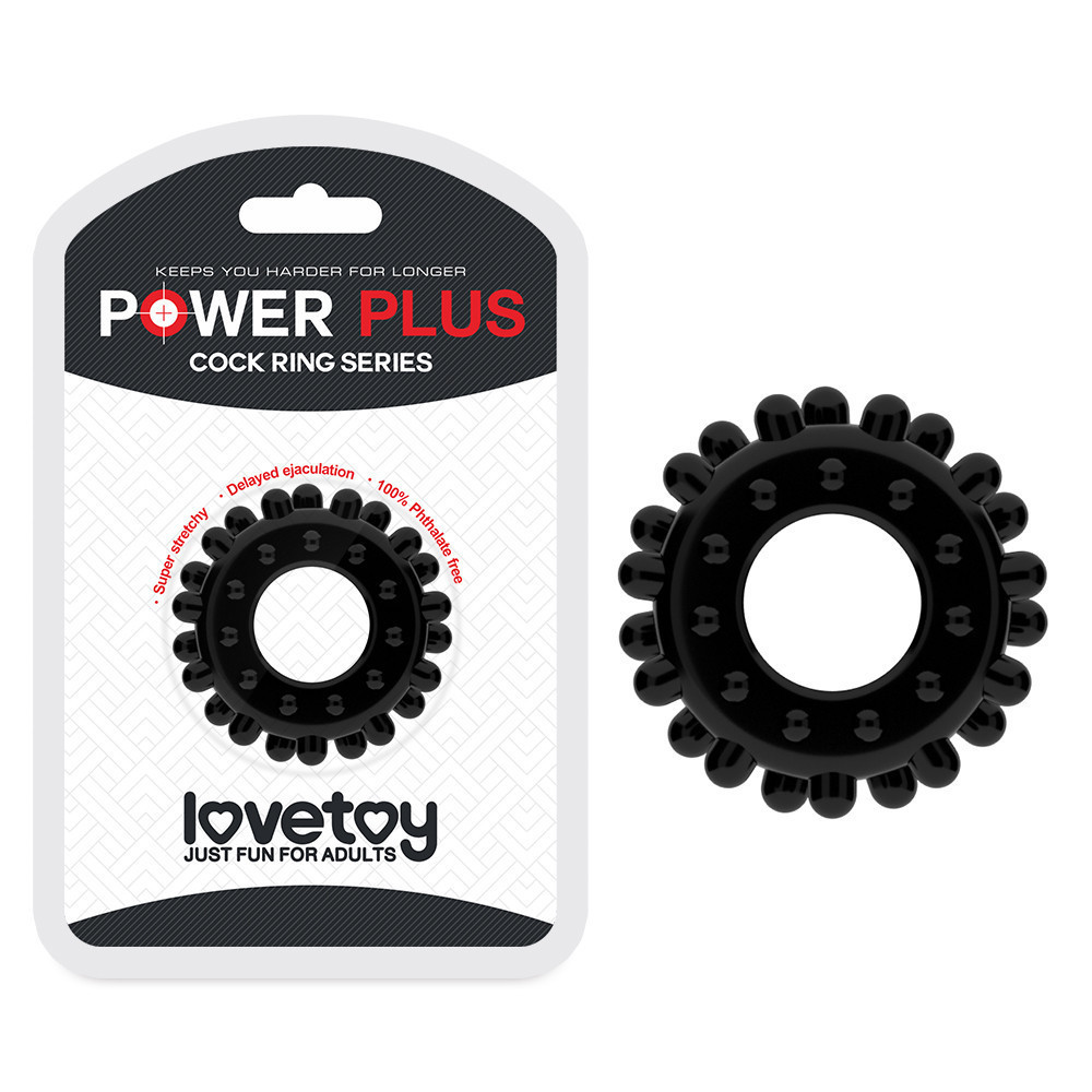 Ерекційне кільце - Power Plus Cockring 2 Black Sex Aura Київ - фото 1