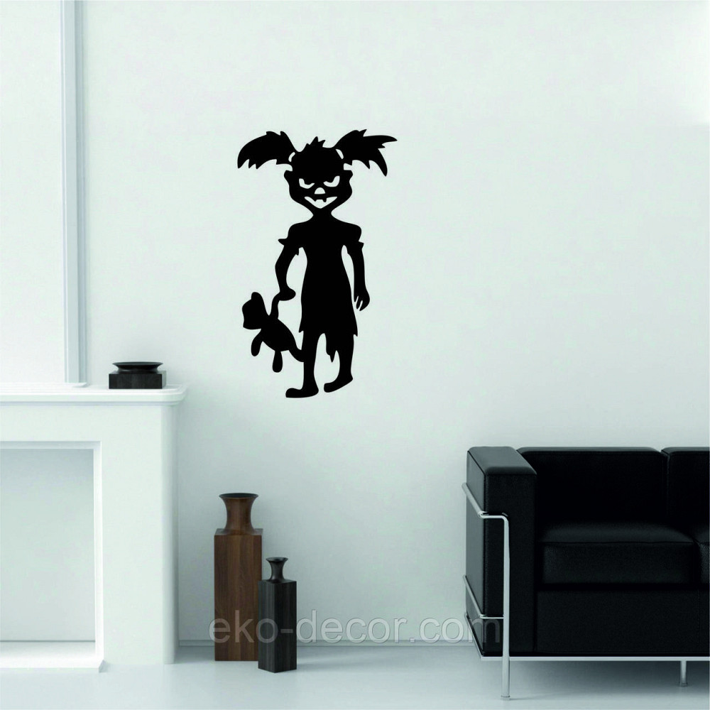 Декоративне настінне Панно «Сілует дітей. Гелловін», Декор на стіну 110*65, Чорний Київ - фото 4