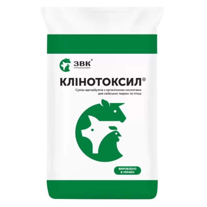 Суміш адсорбуюча “Клінотоксил” 20 кг УПСП ЗВК Вінниця - фото 1