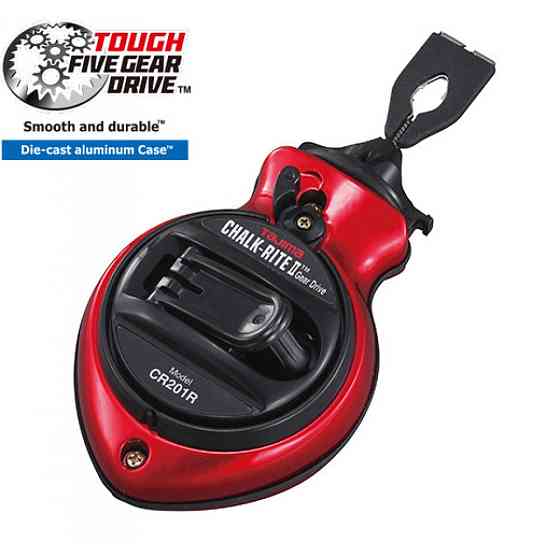Шнур для розмітки 25м Tajima CHALK-RITE II GEAR DRIVE (CR201R) Одеса