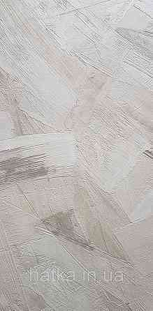 Шпалери вінілові на флізеліні Grandeco Time метрові абстракція структурні мазки бежеві молочні сірі Київ