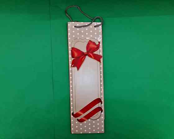 Пакет бумажный подарочный под бутылку  12/9/36(артBUT-15) (12 шт) Харьков