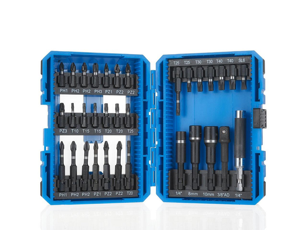 Біти ударні "GeKo" комплект 33 штуки з магнітним тримачем Київ - фото 1