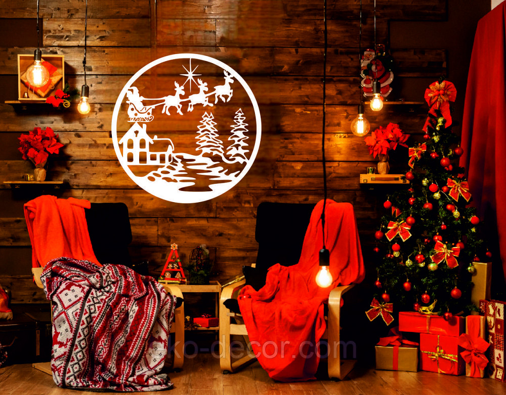 Декоративне настінне Панно «Новий рік», Декор на стену Київ - фото 2