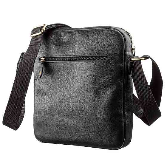 Чоловіча шкіряна сумка SHVIGEL 19111 Чорна Київ