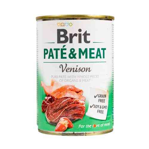 Корм вологий Brit Care Pate and Meat для дорослих собак з олениною 400 г Киев