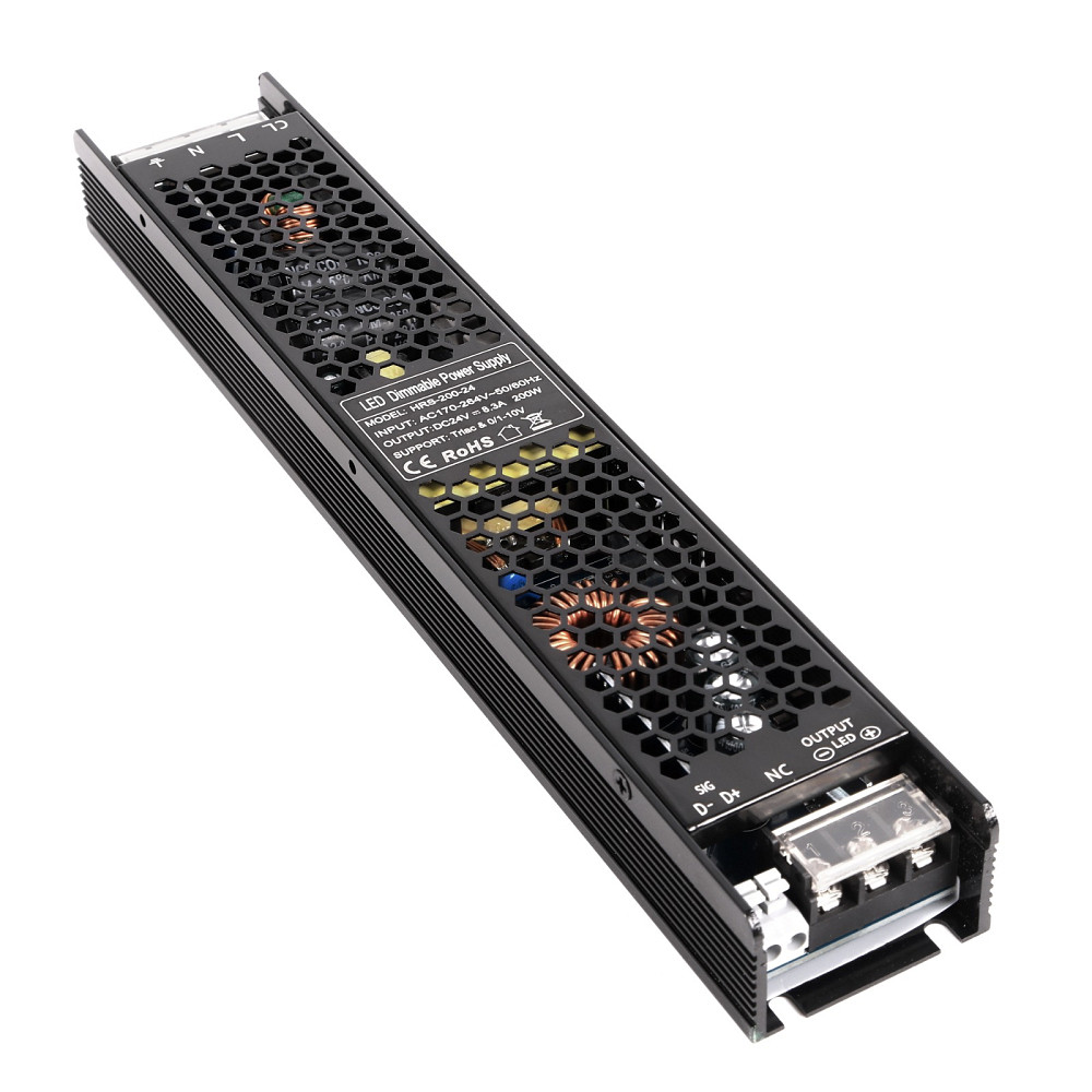 Димований блок живлення DIM IP20 24V 200W TRIAC 0/1-10V (HRS-200-24) Коломыя - изображение 1