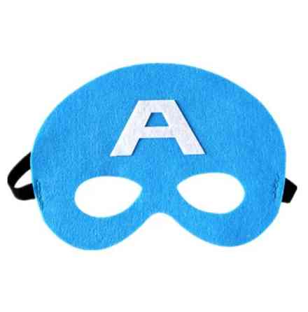 Маска дитяча з фетру Капитан Америка one size блакитний Київ