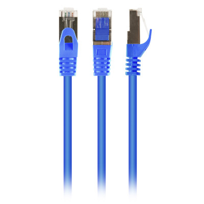 Патч-корд 0.25м S/FTP Cat 6A CU LSZH blue Cablexpert (PP6A-LSZHCU-B-0.25M) Винница - изображение 1