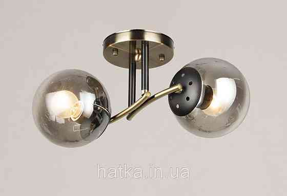 Люстра стельова на 2 плафони VALESO K2317/2 бронза+чорний E27 Київ