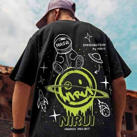 Футболка чоловіча с принтом  48 Чорний 2664093641 Дніпро