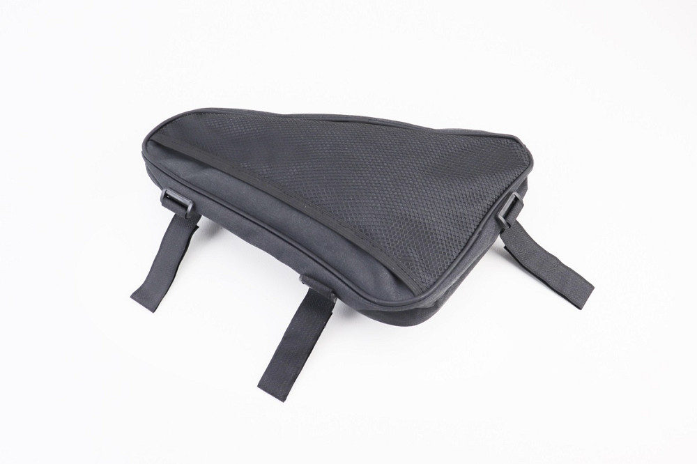 Сумка під раму трикутна 350х290х200мм, кріпл. на липучці, вологозахисна, світловідбиваючі смуги, чорна Київ - фото 2