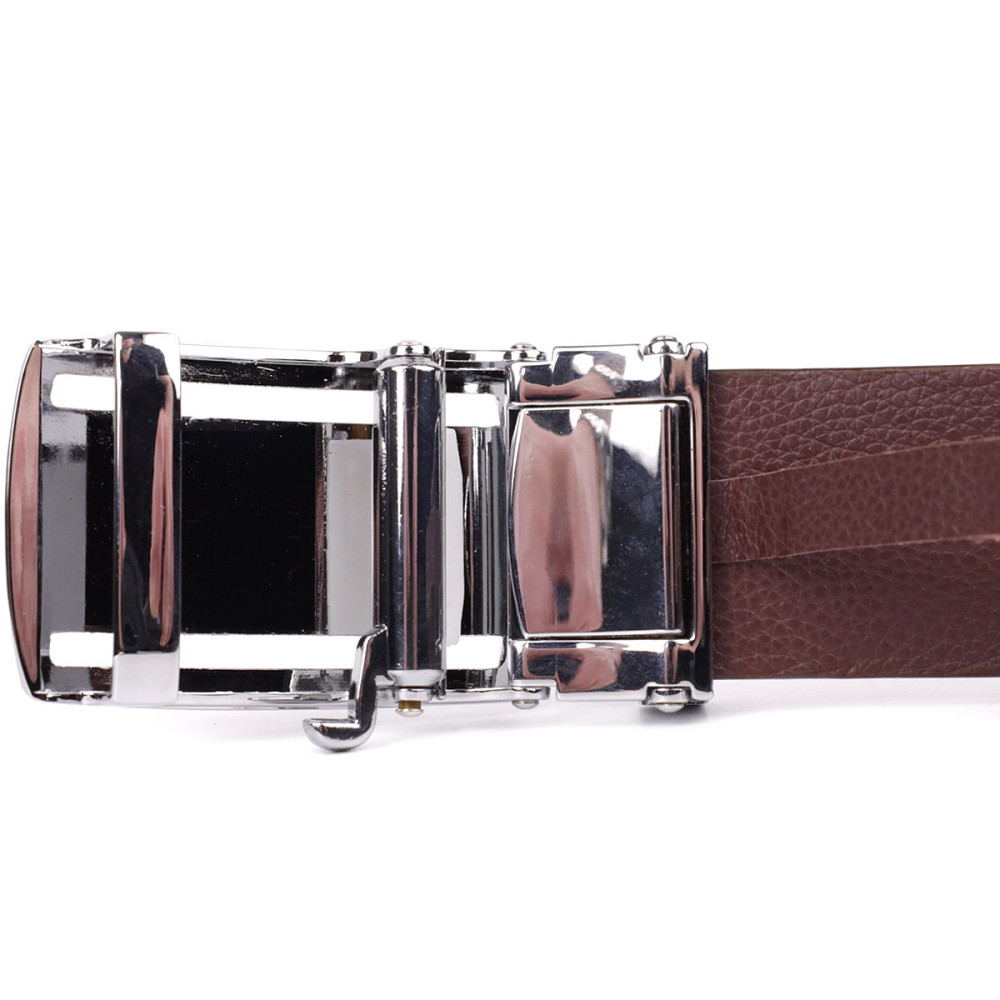 Ремінь-автомат CROCODILE LEATHER 18240 з натуральної шкіри крокодила Коричневий Київ - фото 8