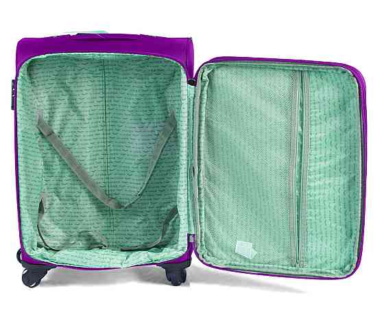 Валіза тканинна WINGS 1708 мала 55 см фіолетова 4 колеса Київ