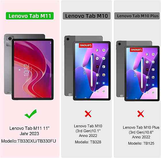 Чехол-клавиатура для планшета Lenovo Tab M11 11'' TB330XU, TB330FU захисний з тримачем для стилусу, чорний, QWERTY Київ