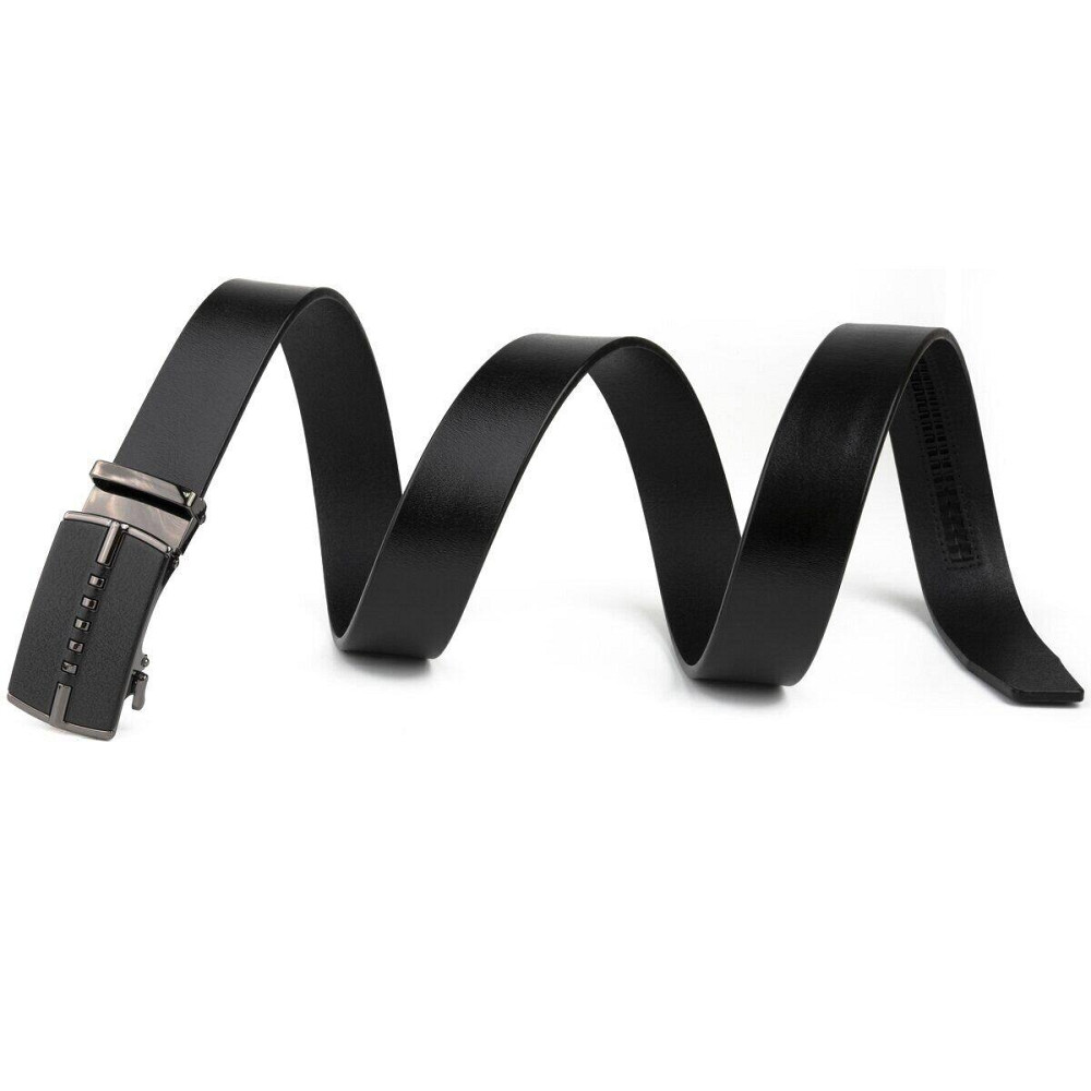 Ремінь чоловічий з пряжкою автомат матовою Vintage 20318 Чорний Київ - фото 2