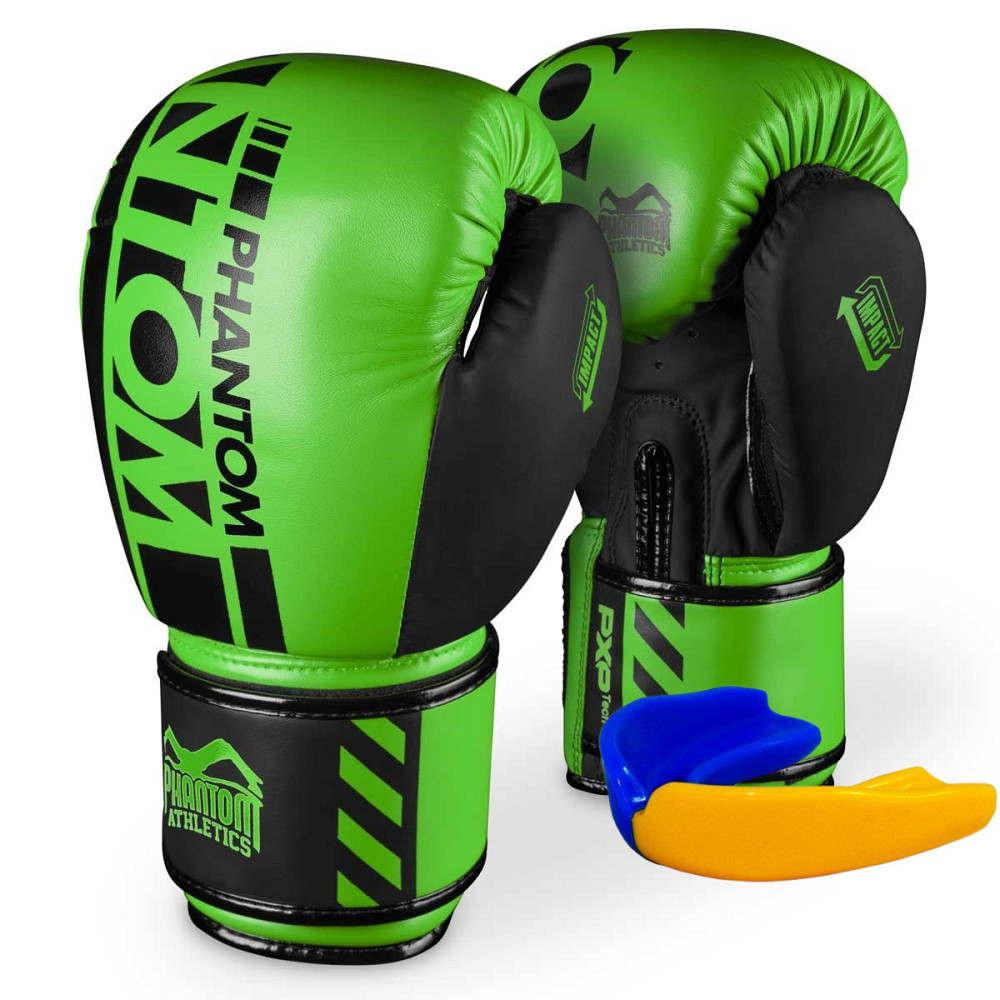Боксерські рукавиці Phantom APEX Neon Green 14 унцій (капа в подарунок) Кам'янське - фото 1