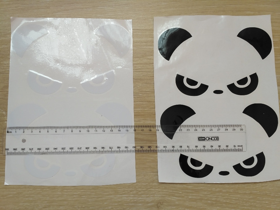 Наклейки на авто Панда Чорна, Біла на дзеркала Київ - фото 4