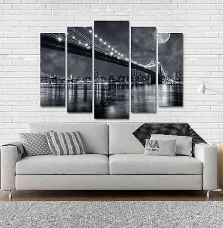 Модульная картина Город Луна Art-22_5 Киев