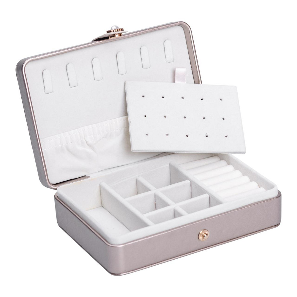 Yiwu Скринька для прикрас з еко шкіри 16×11×4.7 см органайзер для ювелірних виробів HP-5-30GOLD Коломыя - изображение 5