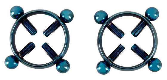 Затискачі для сосків - Bad Kitty Nipple Jewellery Blue Sex Aura Київ