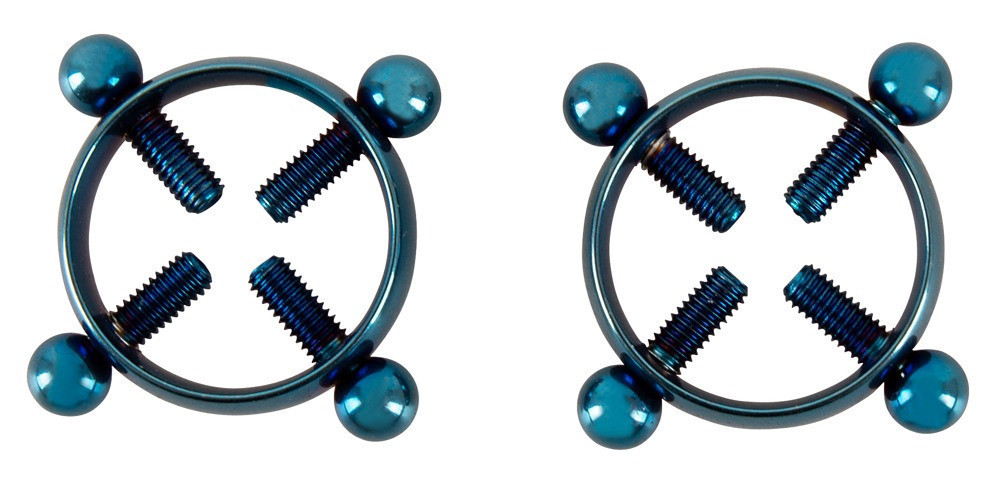Затискачі для сосків - Bad Kitty Nipple Jewellery Blue Sex Aura Київ - фото 2