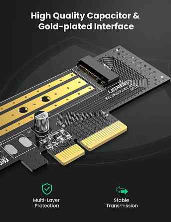 Адаптер Ugreen для встановлення SSD M.2 (NVMe) у слот PCI-E 3.0 x4 CM302 70503 Николаев