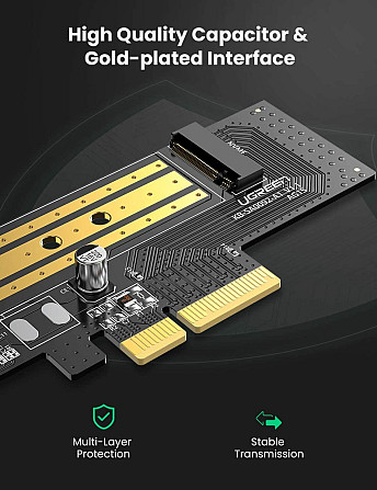 Адаптер Ugreen для встановлення SSD M.2 (NVMe) у слот PCI-E 3.0 x4 CM302 70503 Николаев - изображение 6