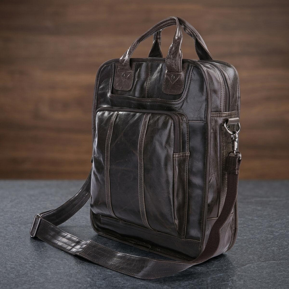 Сумка мужская Vintage 14068 Серая Киев - изображение 11